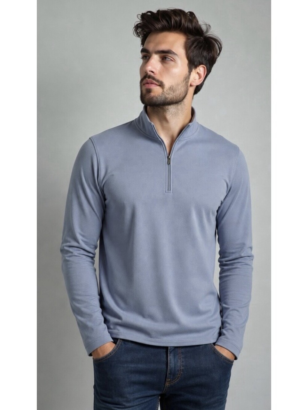 TOMMY BAHAMA Men's Via Del Sands Half-Zip Pullover Sweater In Blue-Size XL
